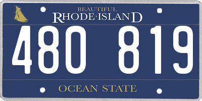 RI license plate 480819