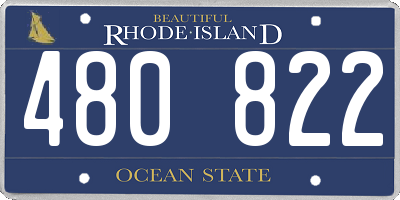 RI license plate 480822