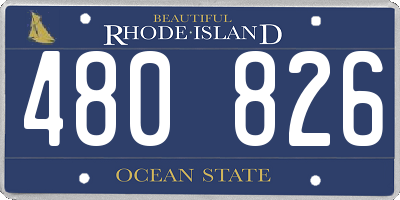 RI license plate 480826