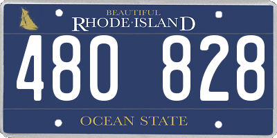 RI license plate 480828