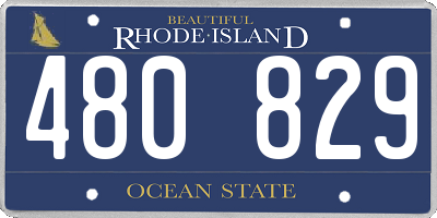 RI license plate 480829