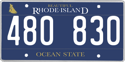 RI license plate 480830