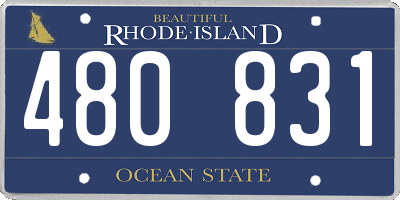 RI license plate 480831