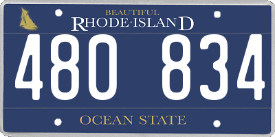 RI license plate 480834