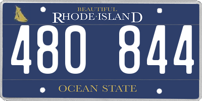 RI license plate 480844