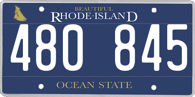 RI license plate 480845