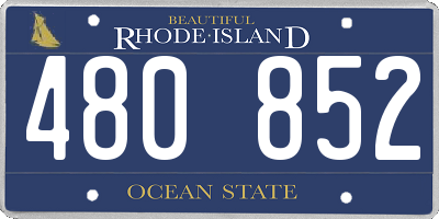 RI license plate 480852