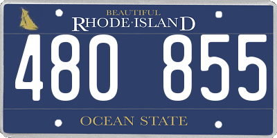 RI license plate 480855