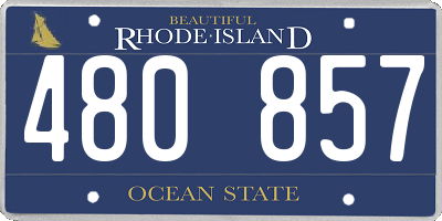 RI license plate 480857