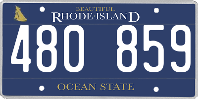 RI license plate 480859