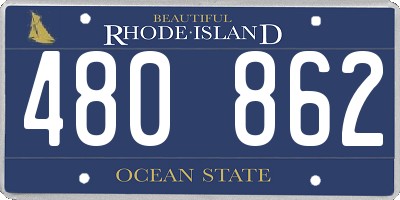 RI license plate 480862