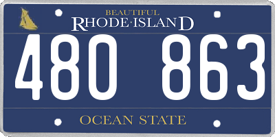 RI license plate 480863