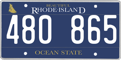 RI license plate 480865