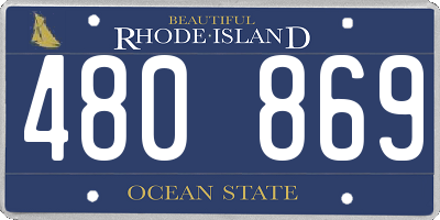 RI license plate 480869