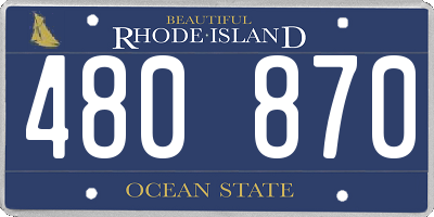 RI license plate 480870