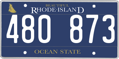 RI license plate 480873