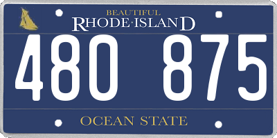 RI license plate 480875