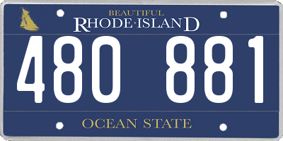 RI license plate 480881