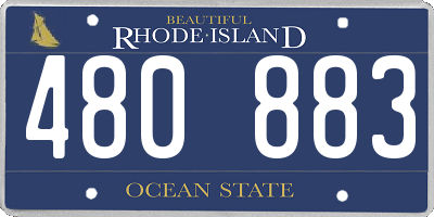 RI license plate 480883