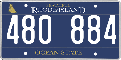 RI license plate 480884