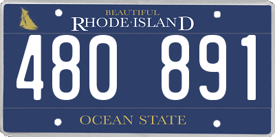 RI license plate 480891