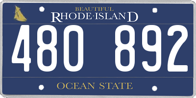 RI license plate 480892