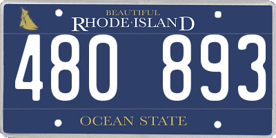 RI license plate 480893