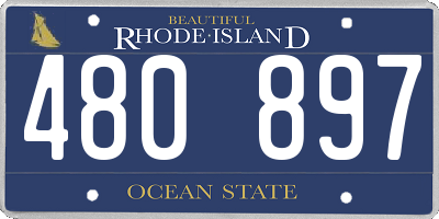 RI license plate 480897
