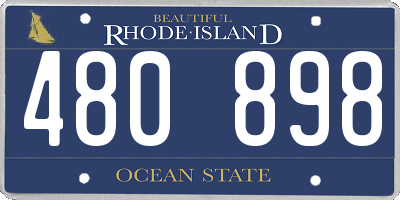 RI license plate 480898