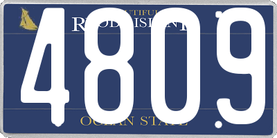 RI license plate 4809