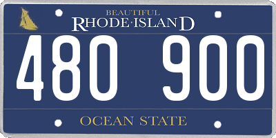 RI license plate 480900