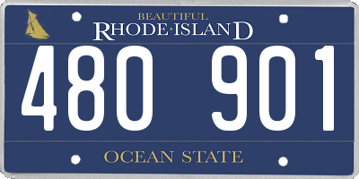 RI license plate 480901