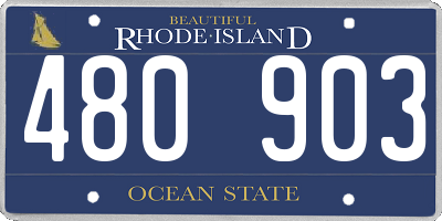RI license plate 480903