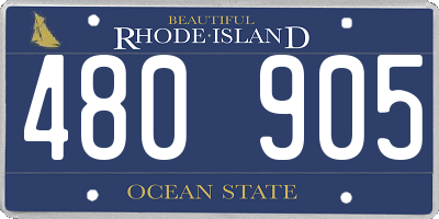 RI license plate 480905