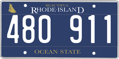 RI license plate 480911