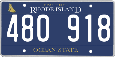 RI license plate 480918