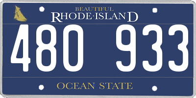 RI license plate 480933