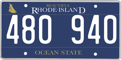 RI license plate 480940