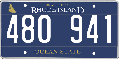 RI license plate 480941