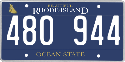 RI license plate 480944