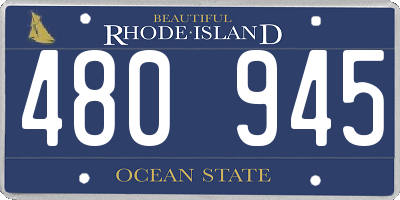 RI license plate 480945