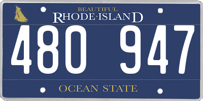 RI license plate 480947