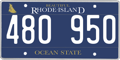 RI license plate 480950