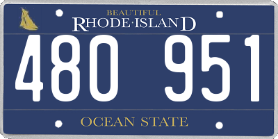 RI license plate 480951