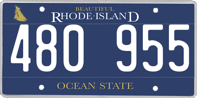RI license plate 480955