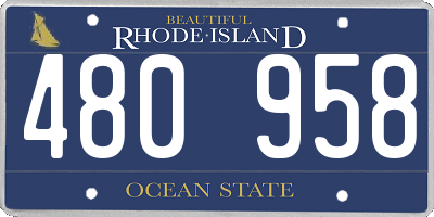 RI license plate 480958