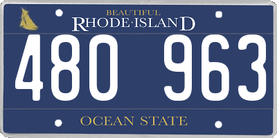 RI license plate 480963