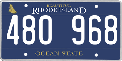 RI license plate 480968