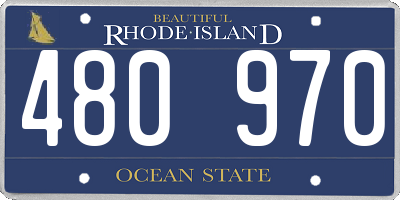 RI license plate 480970