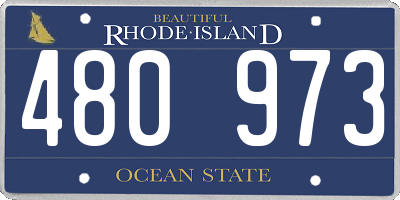 RI license plate 480973